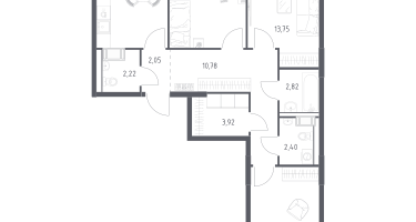 3-к. квартира, 78&nbsp;м²