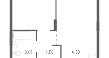 Студия, 39&nbsp;м²