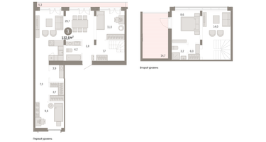 3-к. квартира, 135 м²