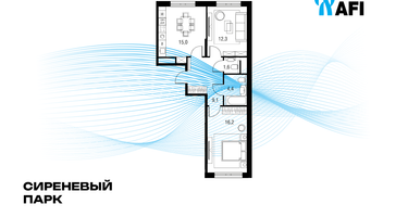 3-к. квартира, 58&nbsp;м²
