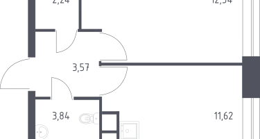 1-к. квартира, 32&nbsp;м²
