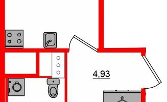 1-к. квартира, 34&nbsp;м²