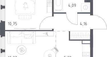 Студия, 35&nbsp;м²