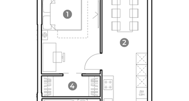 1-к. квартира, 44&nbsp;м²
