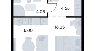 Студия, 29 м²