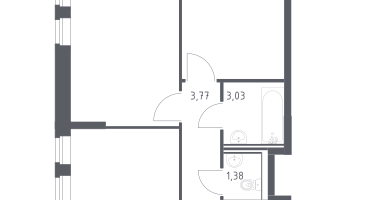 2-к. квартира, 53&nbsp;м²