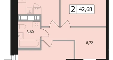 2-к. квартира, 42&nbsp;м²