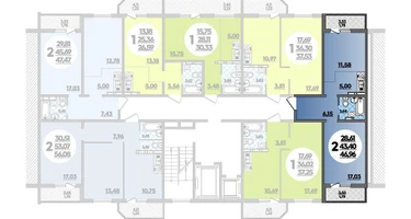 2-к. квартира, 46&nbsp;м²