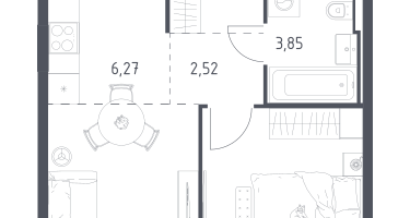 Студия, 36&nbsp;м²