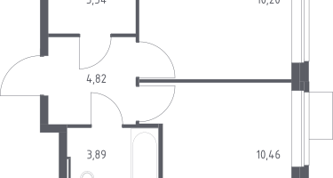 1-к. квартира, 32&nbsp;м²