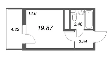 Студия, 19&nbsp;м²