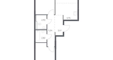 Студия, 58&nbsp;м²