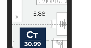 Студия, 28&nbsp;м²