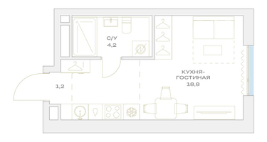 Студия, 24 м²
