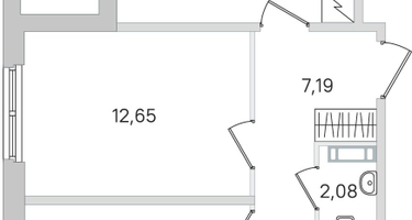 2-к. квартира, 53&nbsp;м²