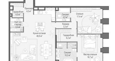 3-к. квартира, 119&nbsp;м²