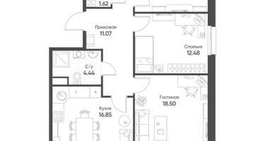 3-к. квартира, 85&nbsp;м²