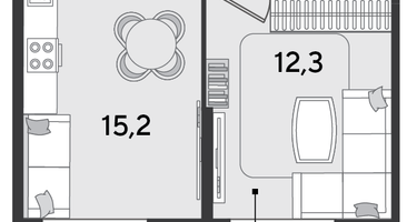 1-к. квартира, 36 м²