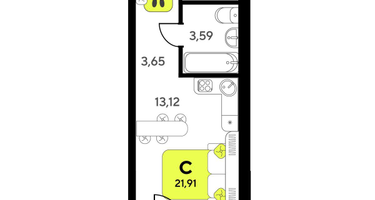 Студия, 21&nbsp;м²