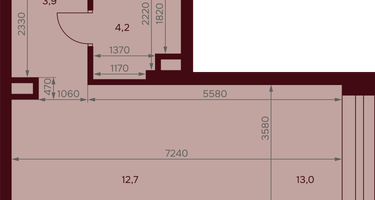 1-к. квартира, 35 м²