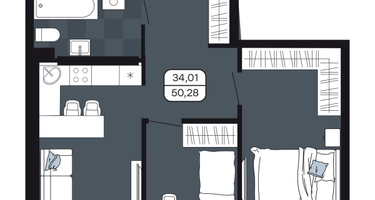 Студия, 50&nbsp;м²