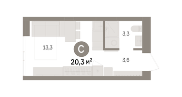 Студия, 20 м²