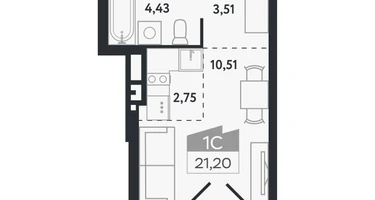 Студия, 21 м²