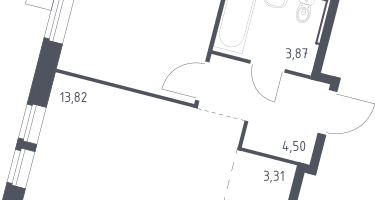 Студия, 35&nbsp;м²