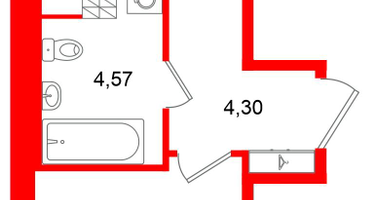 1-к. квартира, 37&nbsp;м²