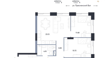 3-к. квартира, 93&nbsp;м²