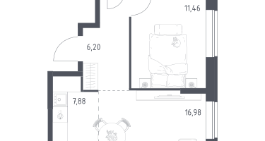 Студия, 50&nbsp;м²