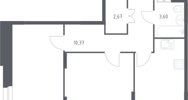 2-к. квартира, 54&nbsp;м²