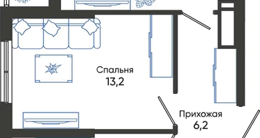 2-к. квартира, 51&nbsp;м²