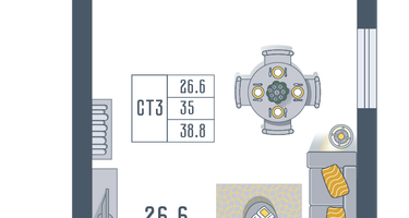 1-к. квартира, 38&nbsp;м²