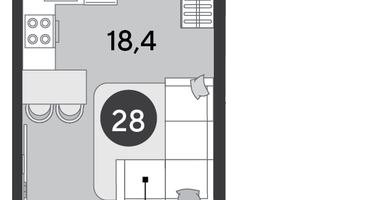Студия, 25&nbsp;м²