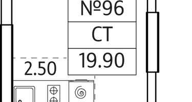 Студия, 19&nbsp;м²
