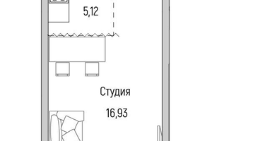 1-к. квартира, 31&nbsp;м²