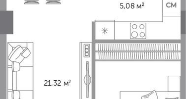 2-к. квартира, 53&nbsp;м²