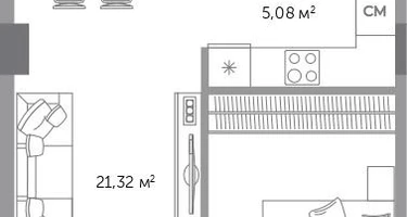 2-к. квартира, 53&nbsp;м²