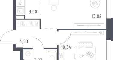 Студия, 36&nbsp;м²