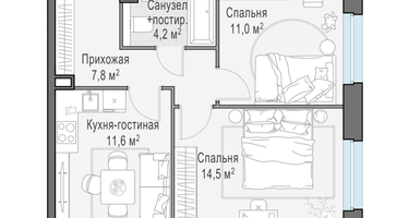 2-к. квартира, 48&nbsp;м²