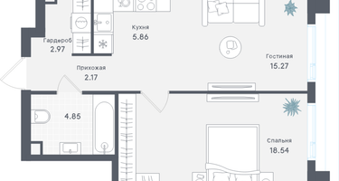 1-к. квартира, 49&nbsp;м²