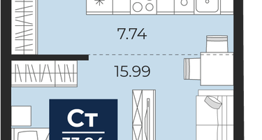 Студия, 30&nbsp;м²