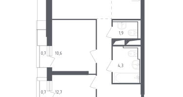 Студия, 64&nbsp;м²