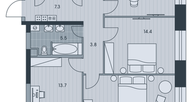3-к. квартира, 85&nbsp;м²
