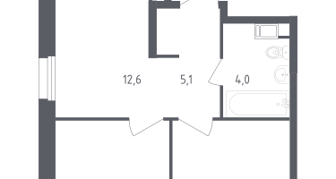 2-к. квартира, 41&nbsp;м²