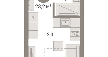 Студия, 23&nbsp;м²