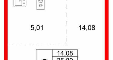 Студия, 27&nbsp;м²