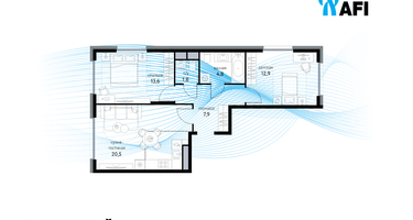 3-к. квартира, 61 м²