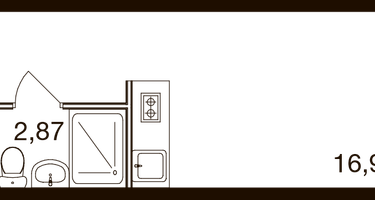 Студия, 19&nbsp;м²